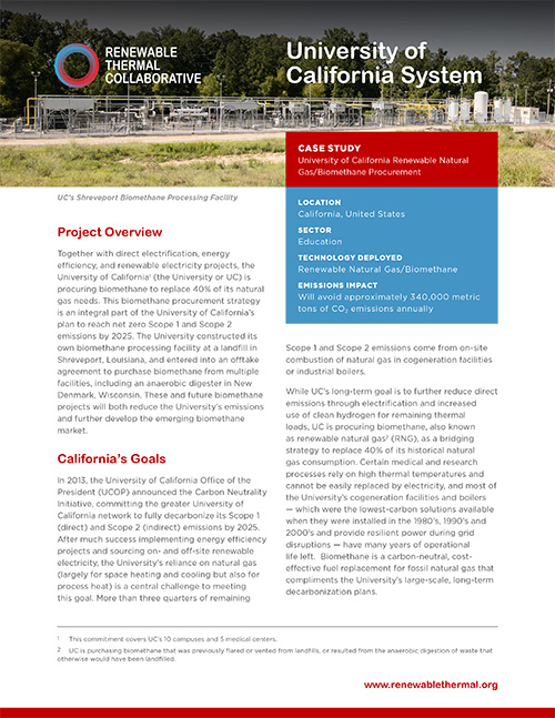 RTC_University of California RNG_Biomethane Case Study-1