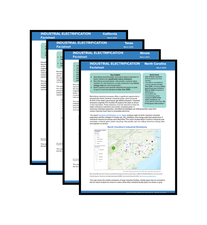 State Factsheets - Industrial Electrification